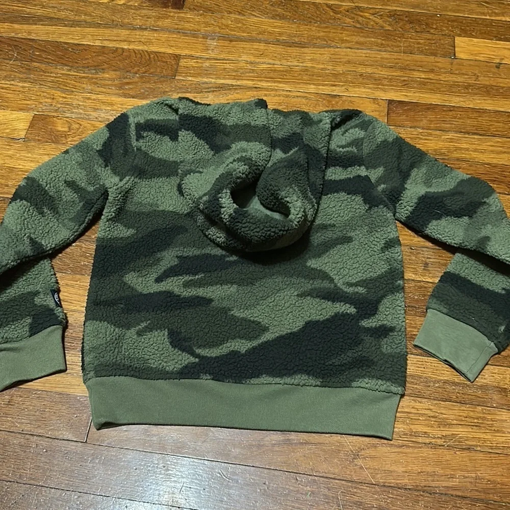 Abercrombie Boys Sherpa Fabric Hoodie, Camo, Sz 7/8